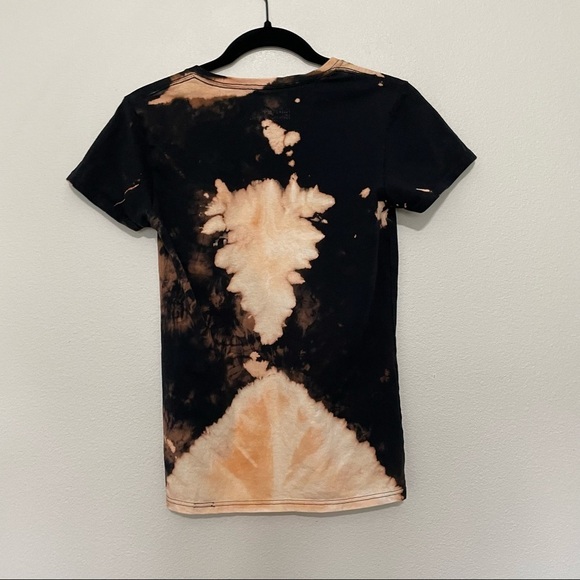 Ratchet & respectable custom bleach dye graphic tee feminist lips & ratchet hips - Picture 3 of 3